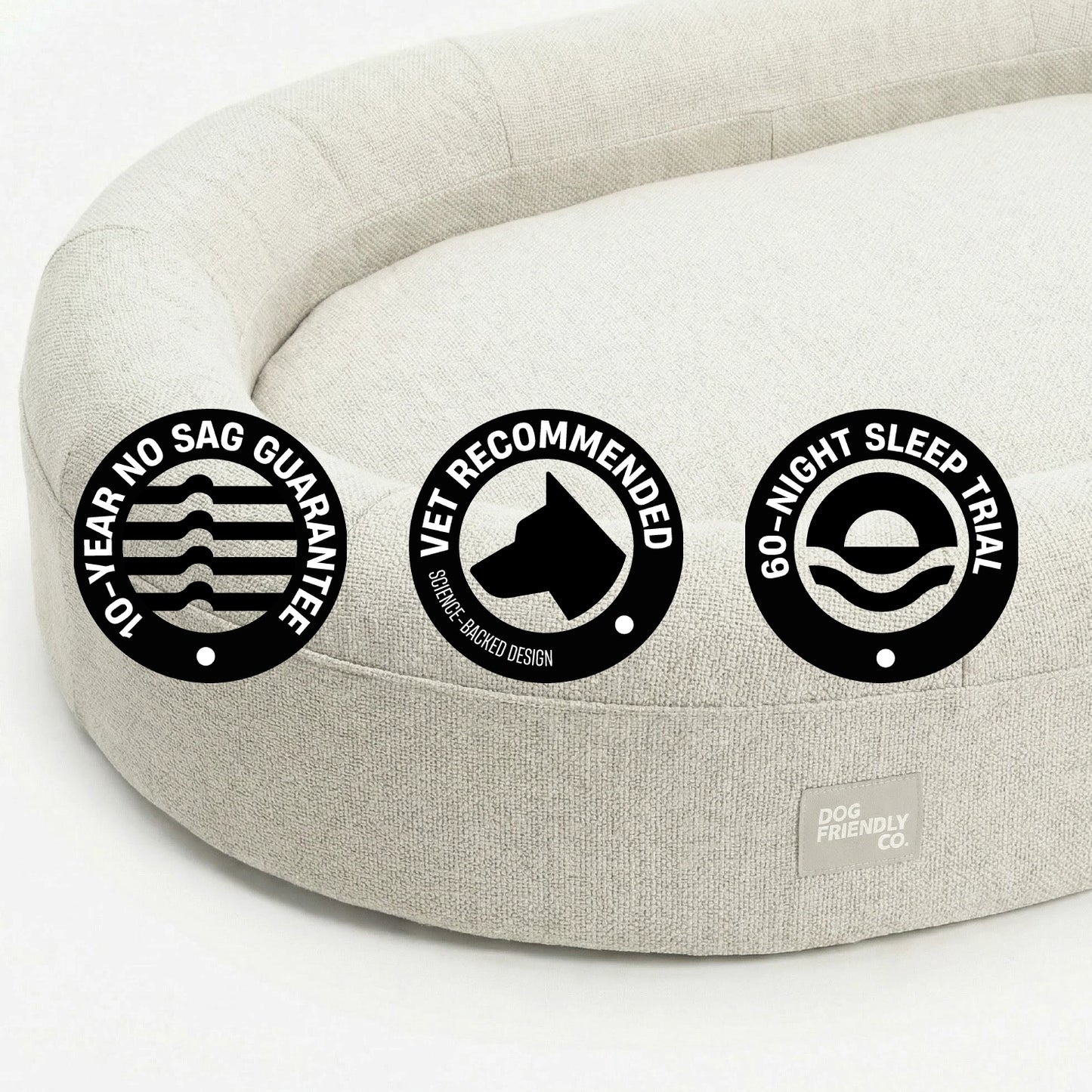 Chill Pill Memory Foam Dog Bed - Beige (Medium)