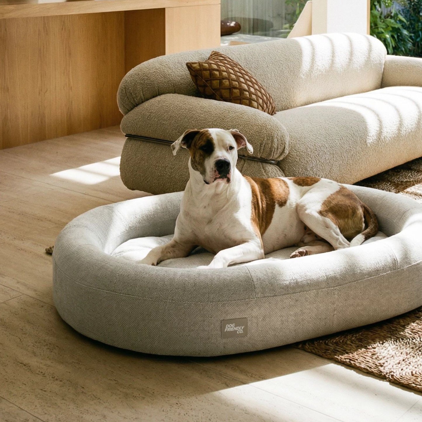 Chill Pill Memory Foam Dog Bed - Grey (Large)
