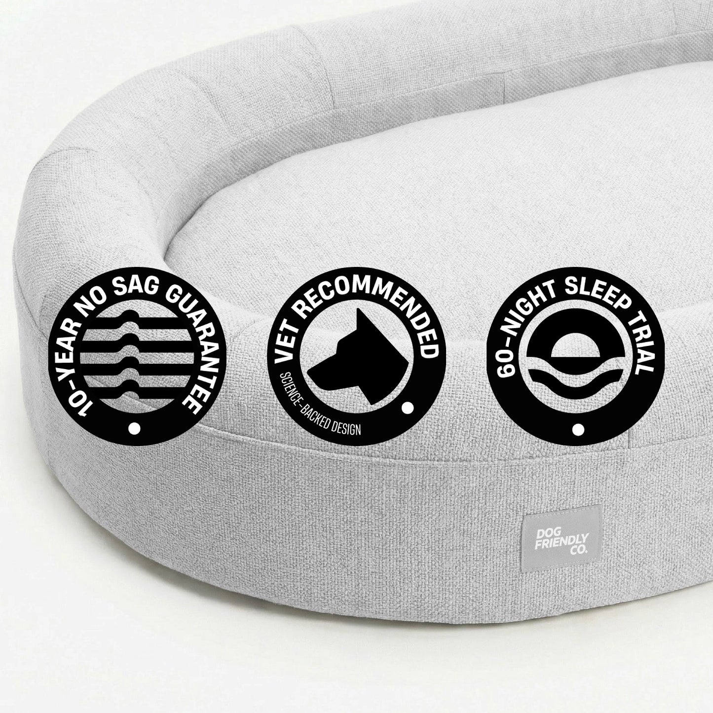 Chill Pill Memory Foam Dog Bed - Grey (Large)