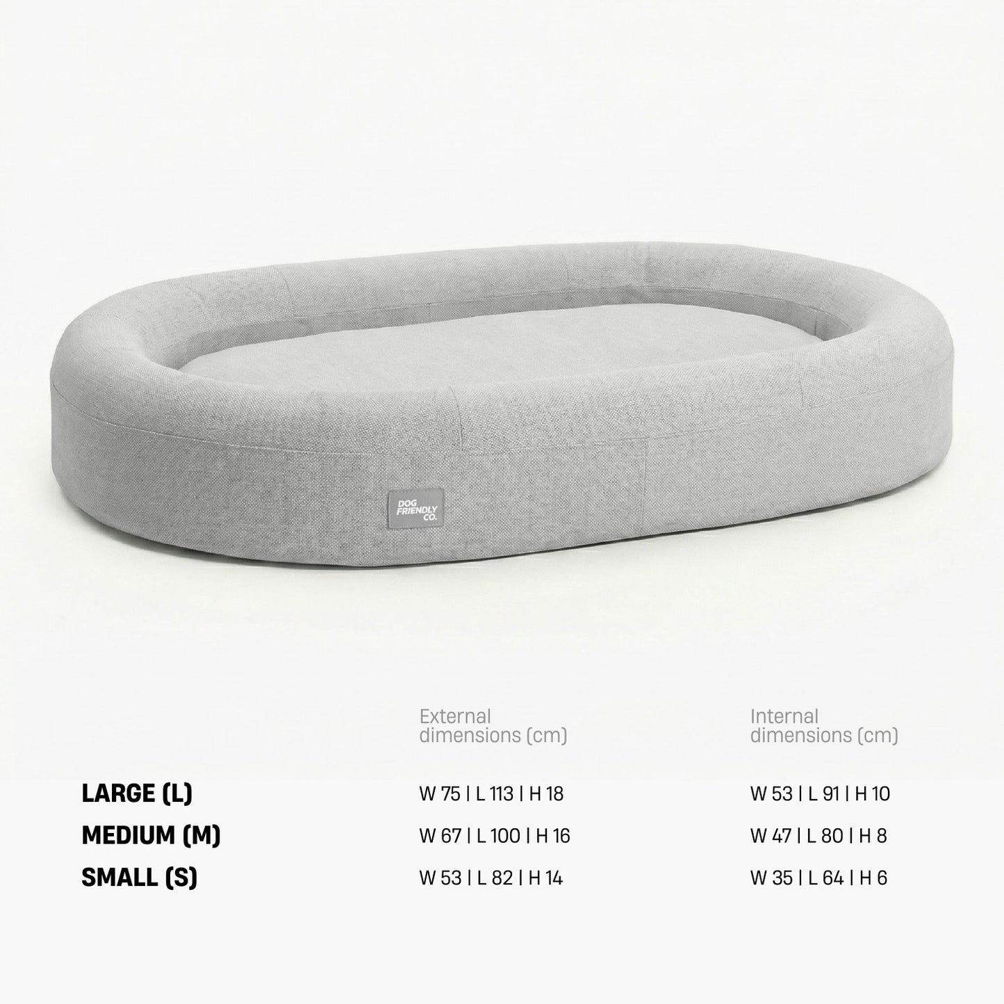 Chill Pill Memory Foam Dog Bed - Grey (Large)