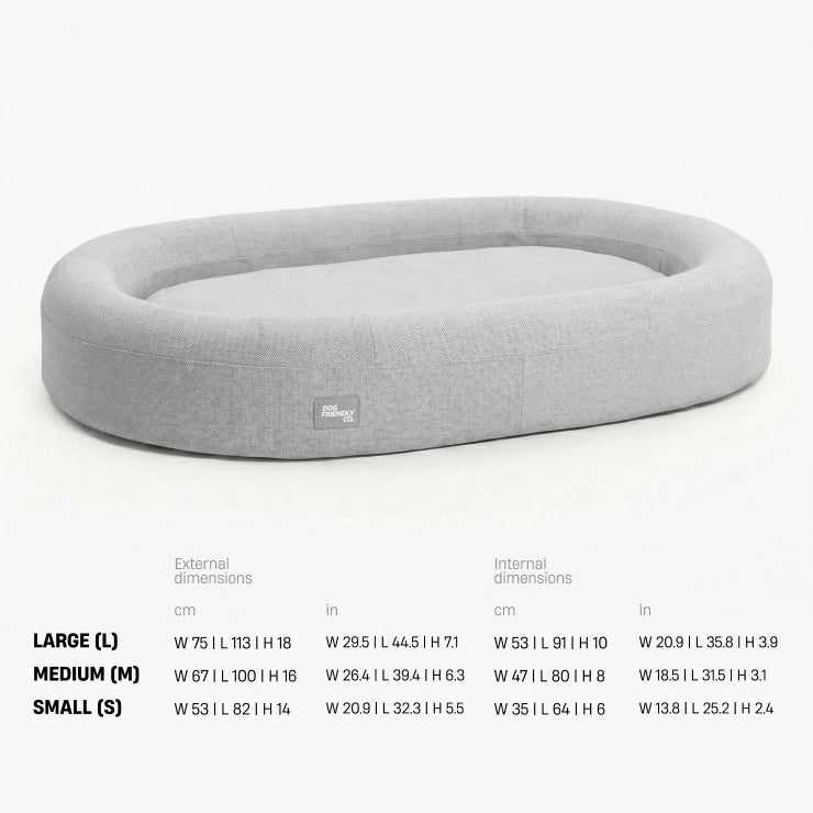 Chill Pill Memory Foam Dog Bed - Grey (Medium)