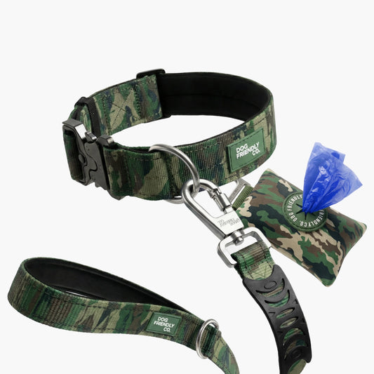 Collar Walk Set - Green Camo