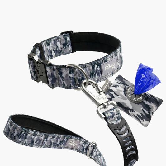 Collar Walk Set - Grey Camo