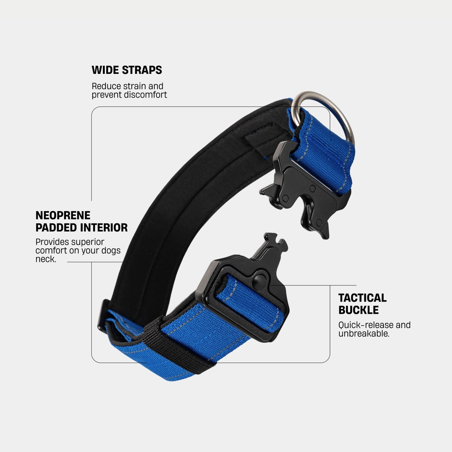 Tactical Dog Collar - Classic Blue