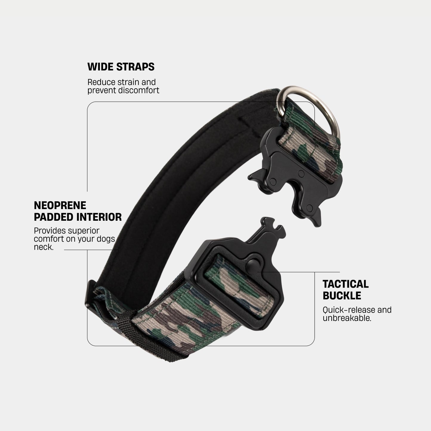 Tactical Dog Collar - Green Camo