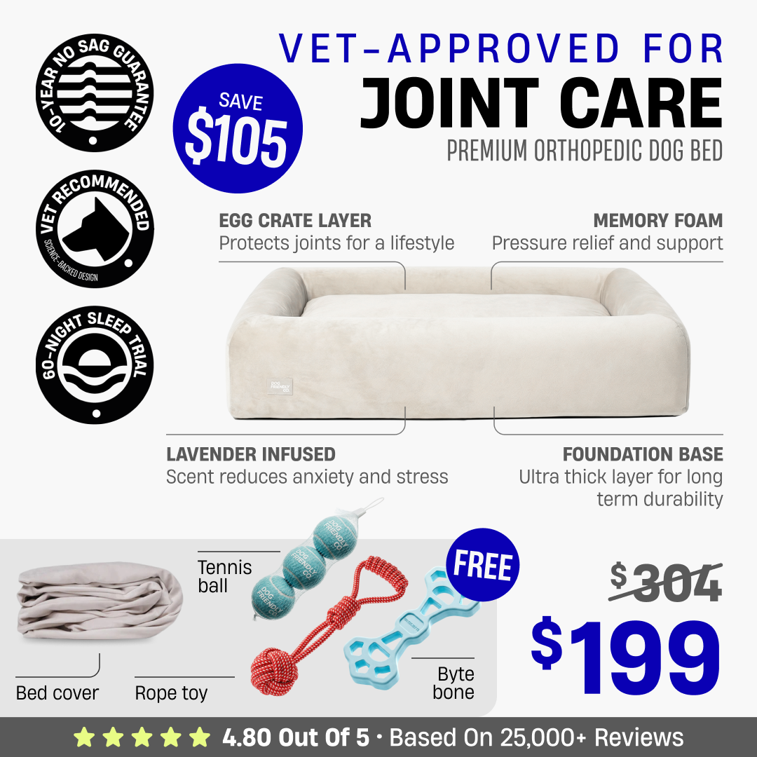 Premium Orthopedic Dog Bed + FREE Bed Cover & Pack Of Toys