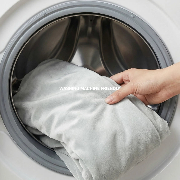 Velvet Easy Fit Dog Bed Cover - Grey