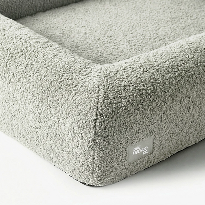 Premium Orthopedic Memory Foam Dog Bed - Grey Bouclé (Medium) (LP)