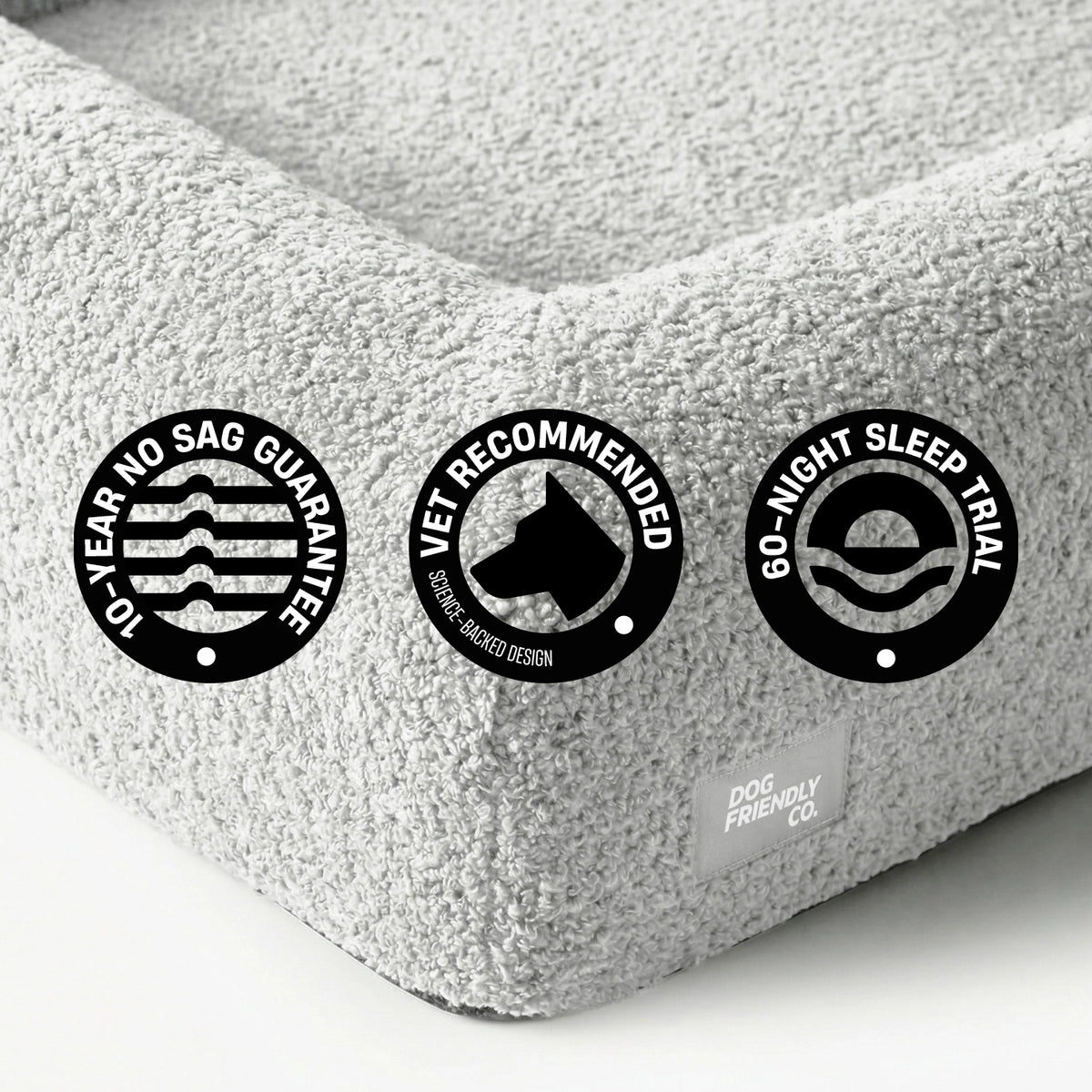 Dog Friendly Lifetime Warranty 60-Night Risk Free Trial.