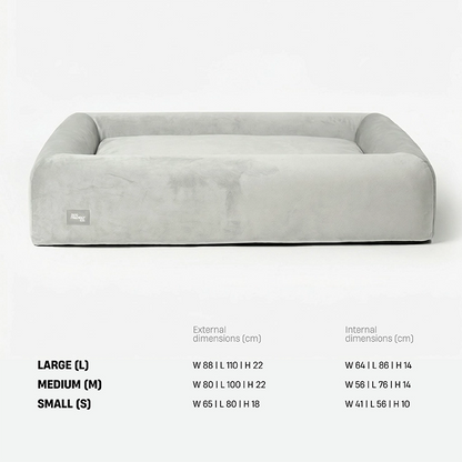 Premium Orthopedic Memory Foam Dog Bed - Grey (Small) (LP)