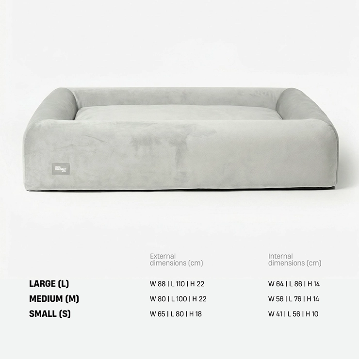 Premium Orthopedic Memory Foam Dog Bed - Grey (Medium) (LP)