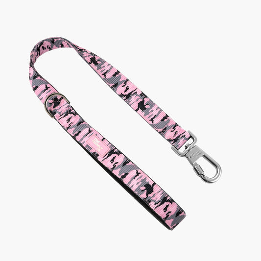 Short Trainer Dog Leash - Pink Camo