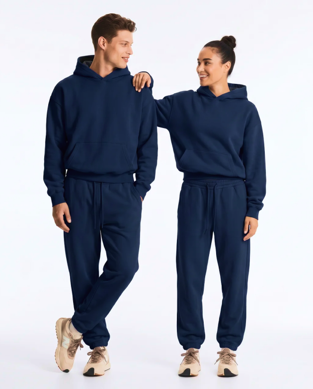 Tracksuit Set – Navy Blue – set on models